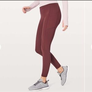 Lululemon Speed Up Tight *Full-On Luxtreme 28" Redwood Size 4 Gently Used